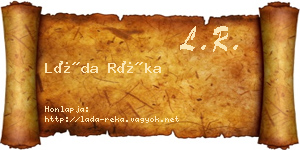 Láda Réka névjegykártya