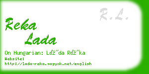 reka lada business card